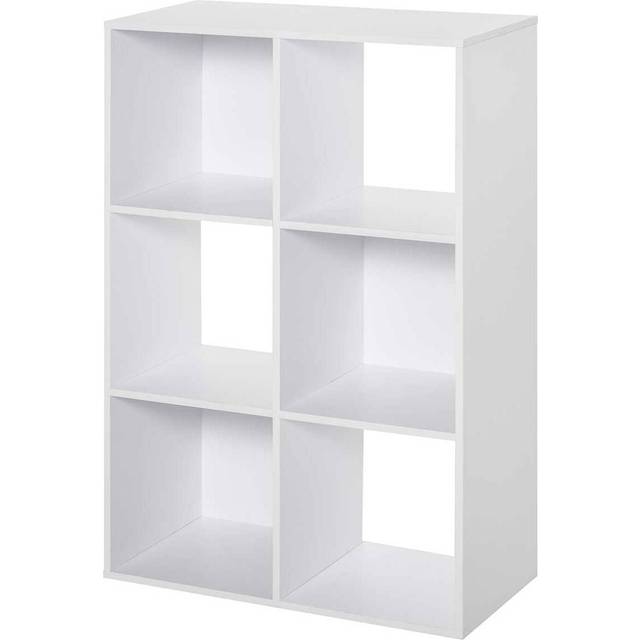 6 Cube Storage Shelving Cabinet, White