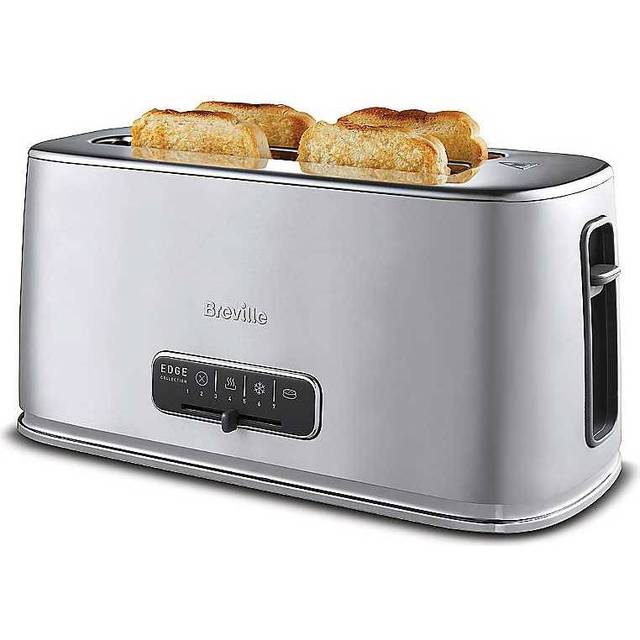 BREVILLE Edge Long Slot VTR023 4 Slice Toaster – Brushed Stainless Steel, Stainless Steel