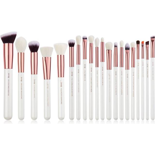 Jessup penslar Pearl White/ Rose Gold Professionella sminkborstar Set 20ST Make up Brush Tools Foundation Powder Cosmetic Beauty 25CM*15CM*5CM rosa guld färg/pärlvit färg