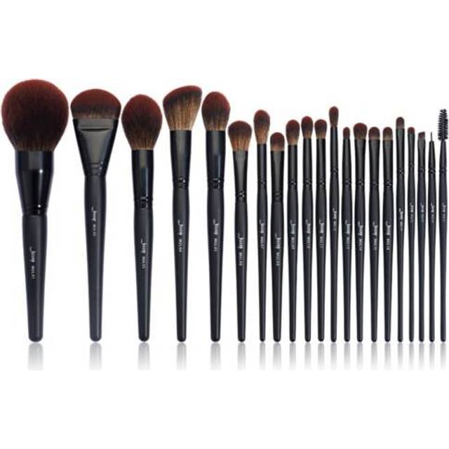 Jessup Makeup brushes brushes Phantom Black 21pcs Foundation brush Powder Concealer Eyeshadow Synthetic hair 25cm*15cm*15cm black