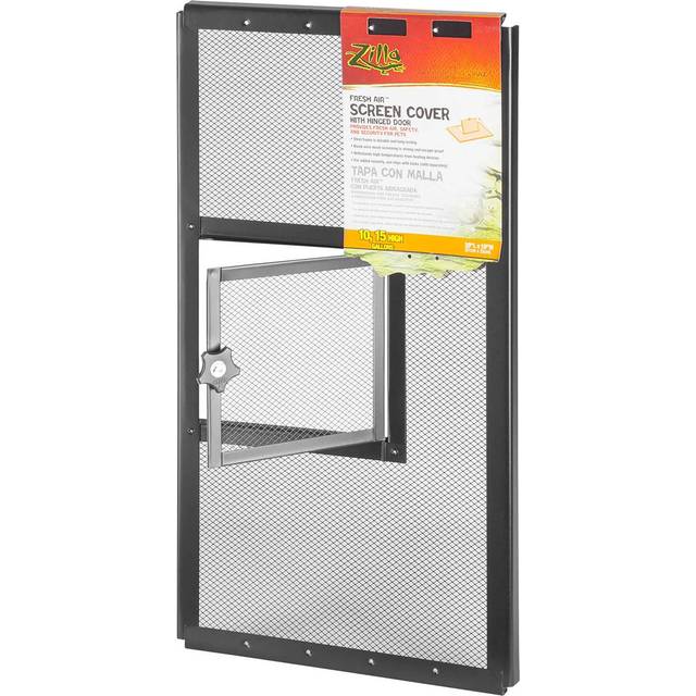 Reptile Terrarium Covers Fresh Air Screen, Hinge, 20x10-inch (Metal Mesh)