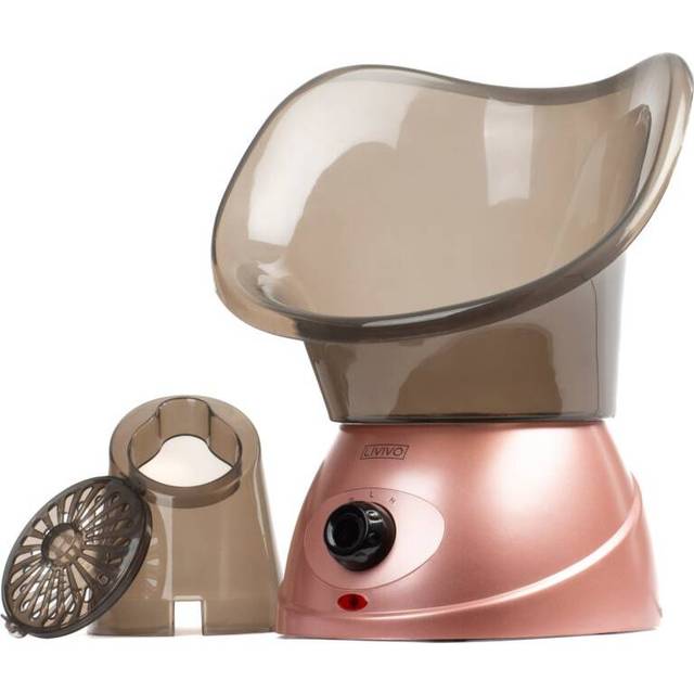 Facial Steamer & Inhaler with Aromatherapy Diffuser - Includes Dual Nose Cones - Pink - 50ml