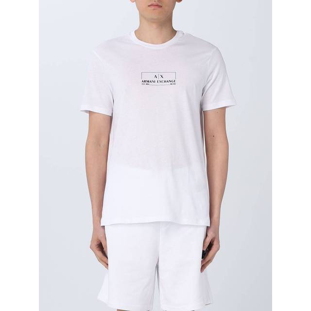 Armani Exchange for man. 8NZT91Z8H4Z1100 Mini Logo T-shirt white (L), Casual, Cotton, Short sleeve