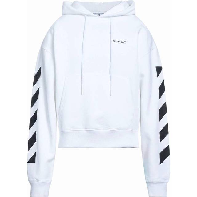 Off-White Diagonal Helvetica Oversized Hoodie White/Black - XS
