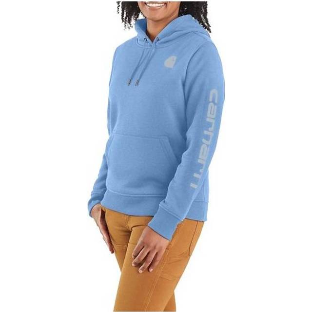Carhartt Clarksburg Logo, hoody women , color: Light Blue , size: S