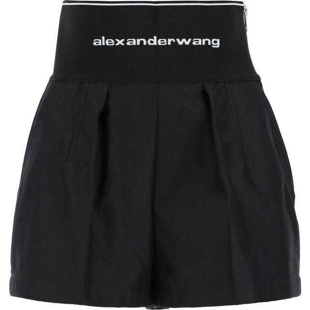 Alexander Wang Essential Logo-Detailed Cotton T-Shirt - US 10/UK 14 - Black
