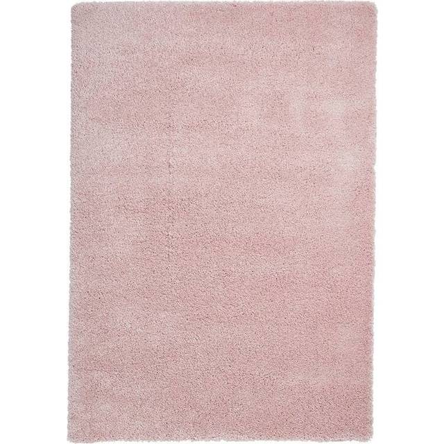 Sierra Plain Shaggy Rectangle Rug - Pink - 80 X 150 - Think Rugs