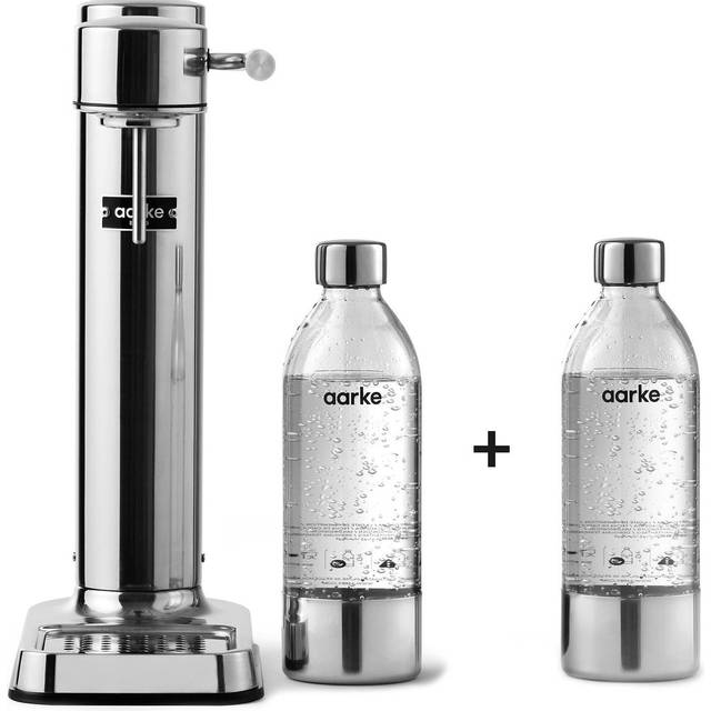Carbonator 3 kolsyremaskin, polerat stål + extra flaska - Polerat stål