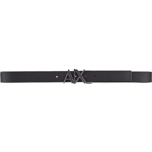 Armani Exchange Men's AX Logo Belt - Navy/Truffle - W30 - Blue