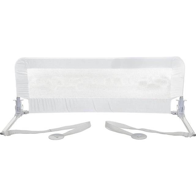 Dreambaby Phoenix sängskena för småbarn – vikbar och bärbar sängsäkerhetsbarriär – lämplig för platta sängbottnar upp till king size-madrass – mått 110 cm bred x 45,5 cm hög – vit – modell F719