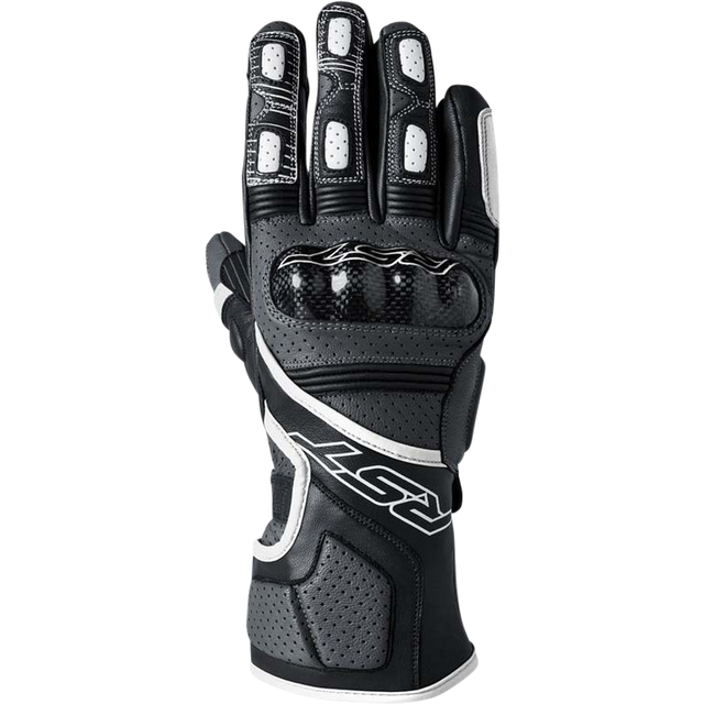 RST Fulcrum Motorcycle Gloves, black-white, Size M for Men
