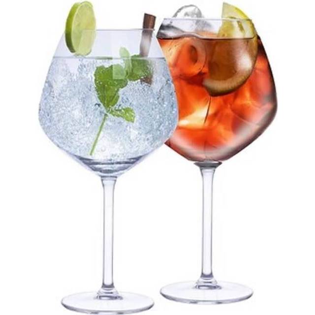 alpina Gin-glas, stora, 730 ml, set med 4 gin, toniska glas, copa-stil, ballong, cocktail, G&T, dricksglas, present till fester, hem, barartiklar pub, restaurang, stam, glas, 49630