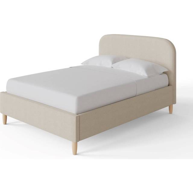 GFW Florence Boucle Double Natural Stone Brown Ottoman Bed
