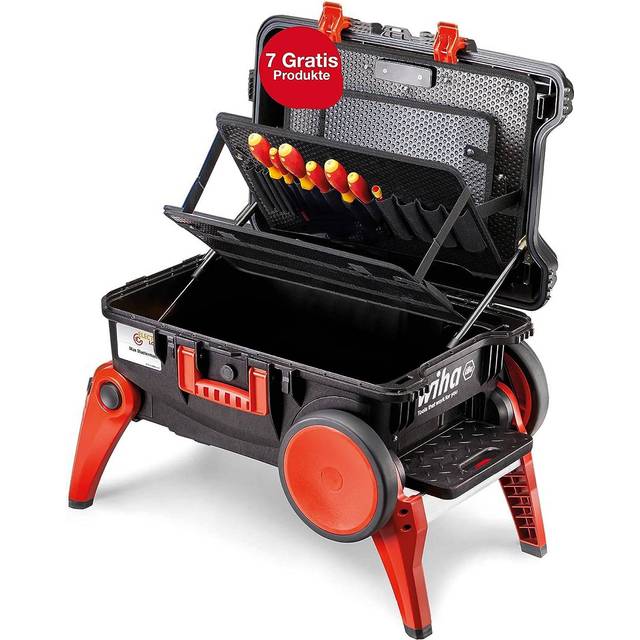 Wiha - tool case xxl iii empty (44129) Large toolbox without contents with rollers tool case with 7 free of charge products 68.5 x 50.1 x 34.5 cm