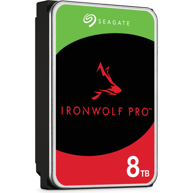 Seagate IronWolf Pro ST8000NT001 - Hårddisk - 8 TB - intern - 3,5" - 7200 rpm - med 3 års Seagate Rescue Data Recovery