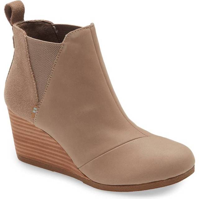 Toms Kelsey Women's Ankle Boots - Beige Grey Taupe - Grey Taupe - UK 7