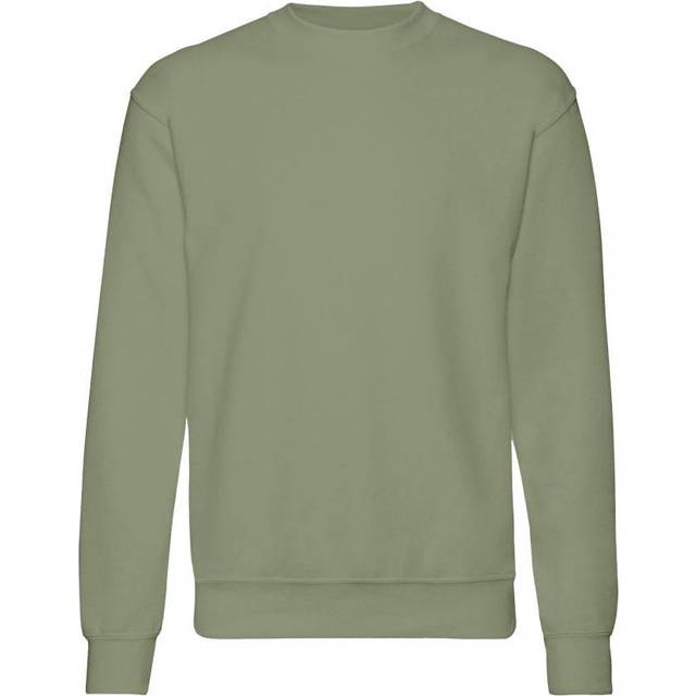(S, Classic Olive) Fruit Of The Loom Mens Set-In Belcoro Yarn Sweatshirt