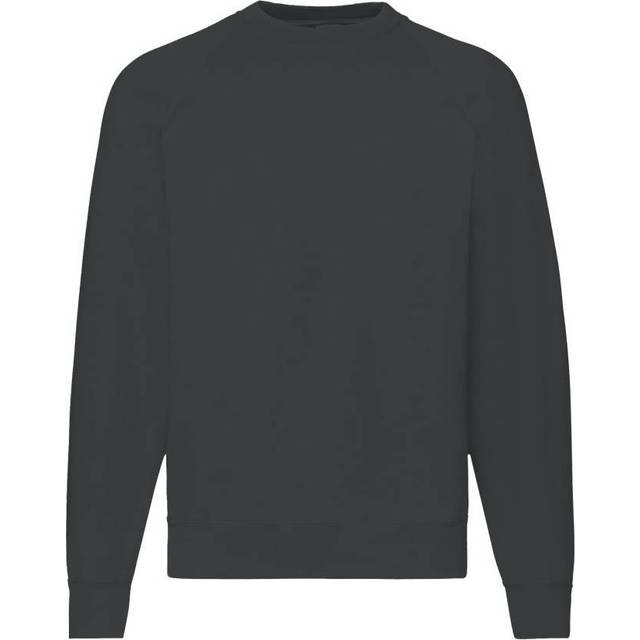 (S, Light Graphite) Fruit Of The Loom Mens Raglan Sleeve Belcoro Sweatshirt