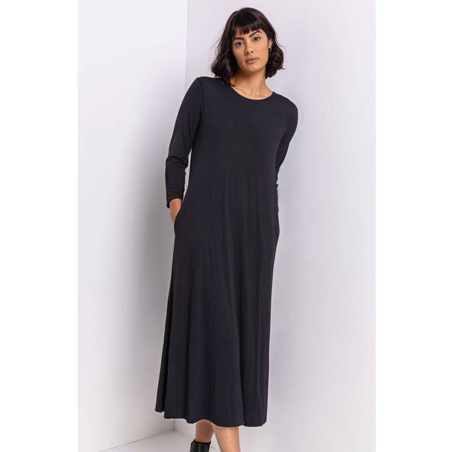 Stretch pocket detail midi dress