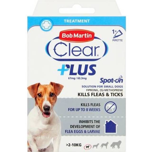 Bob Martin Clear Plus 67mg / 60.3mg Spot-On Solution for Small Dogs Treatment 1 Pipette