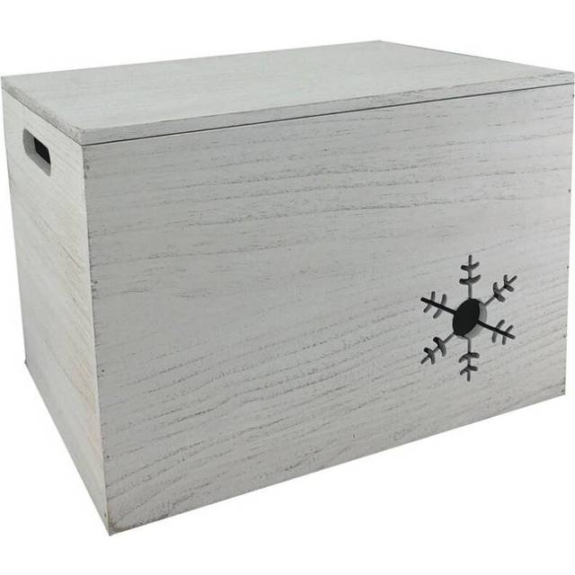 Wooden Christmas Snowflake Storage Box