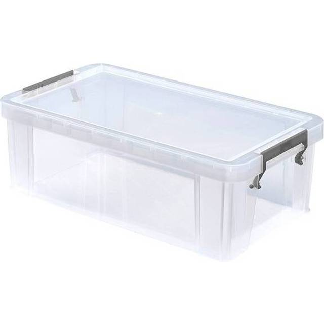 Whitefurze Allstore 5.5LTR 400X255X80MM Storage Box with Lid - Transparent