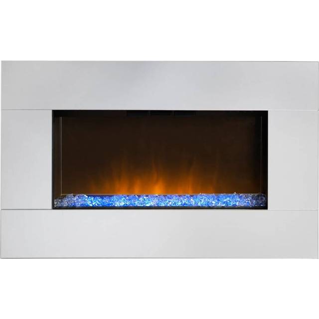 Dimplex Diamantique Optiflame Mirrored Glass Wall Fire - Silver