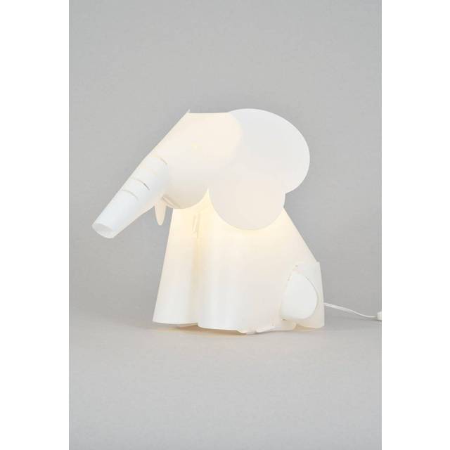 Glow Elephant Origami Style Table Lamp, White