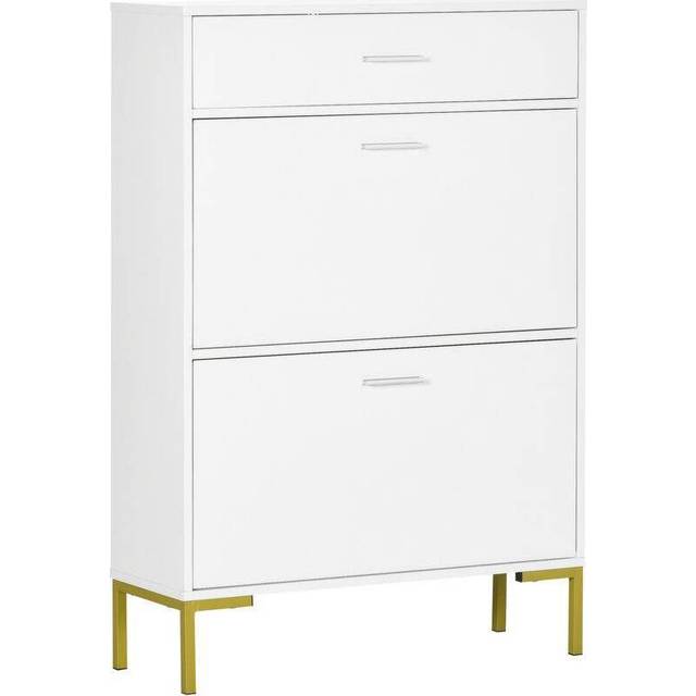 HOMCOM Modern Storage Cabinet with Flip Doors and Drawer for 12 Pairs of Shoes | TJ Hughes