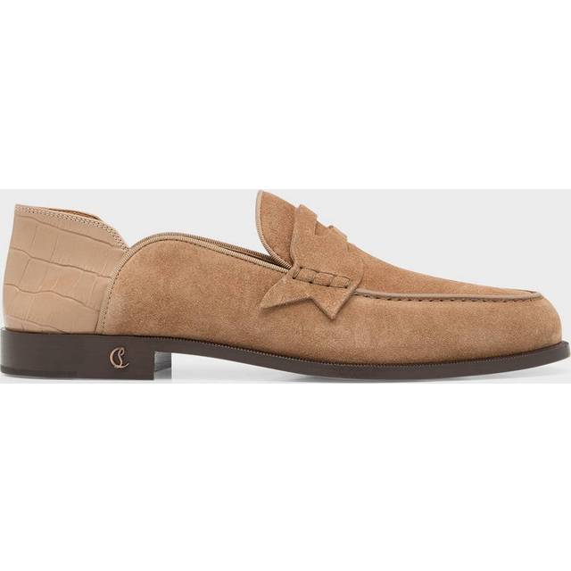 Christian Louboutin Penny No Back suede loafers