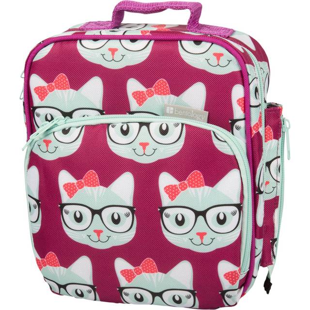 Insulated Lunch Box w Snack Pocket & Water Bottle Holder- Girls or Kids School Lunchbox Tote Keeps Food Hotter or Colder Longer-Reusable Bag Fits Most