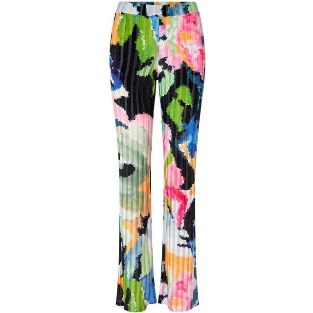 Stine Goya Andy Printed Devoré Velvet Trousers - M - Multi