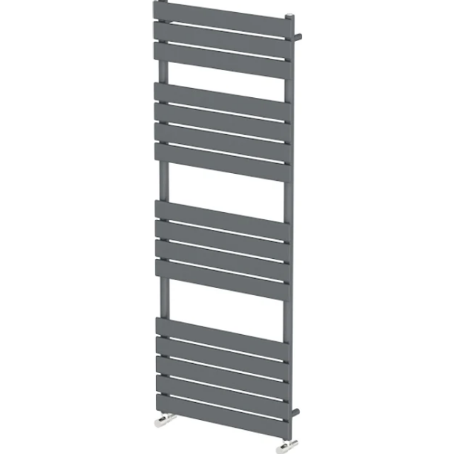 DuraTherm Dual Fuel Flat Panel Heated Towel Radiator - 1600 x 600mm - Thermostatic Anthracite