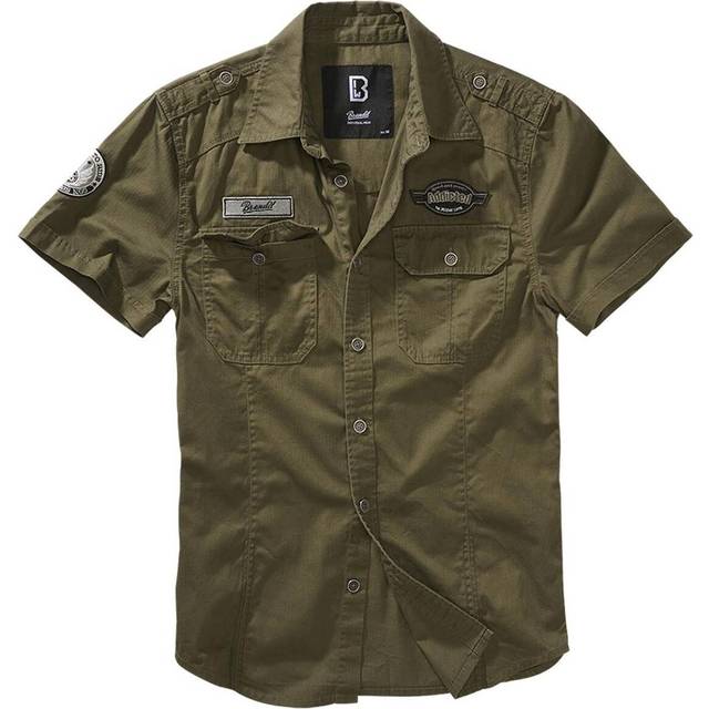 Brandit Luis Vintage, shirt shortsleeve , color: Olive , size: XXL