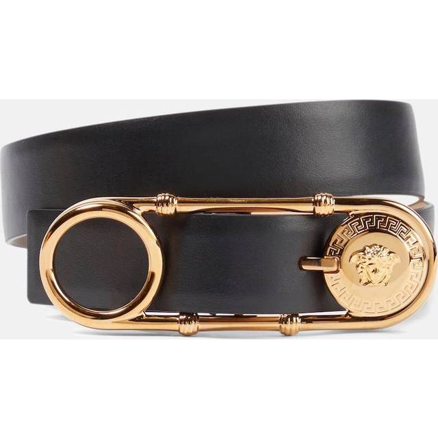 Versace Safety Pin leather belt - black (Inch 29.5)