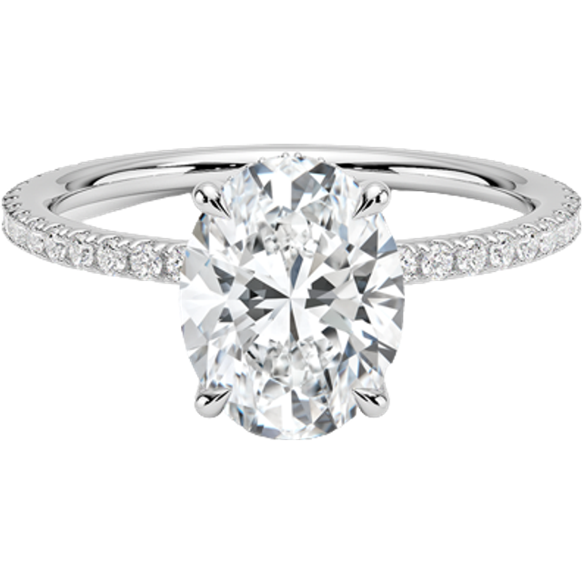 Lab Grown 18K White Gold Perfect Fit Three-Quarter Diamond Ring (1/4 ct. tw.)