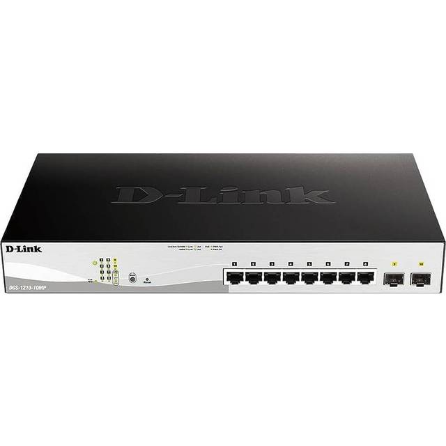 D-Link DGS-1210-10MP 8-Port Gigabit Smart Managed PoE Switch - With 2 - D-Link Switch