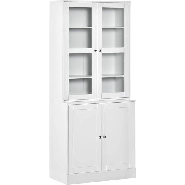 Modern Display Storage Cabinet with Adjustable Shelves for Living Room - Study - Office - White - CARTER | TJ Hughes