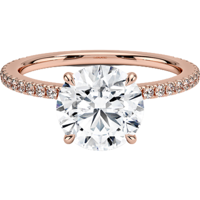 14K Rose Gold Demi Three-Quarter Coverage Diamond Ring (1/3 ct. tw.)