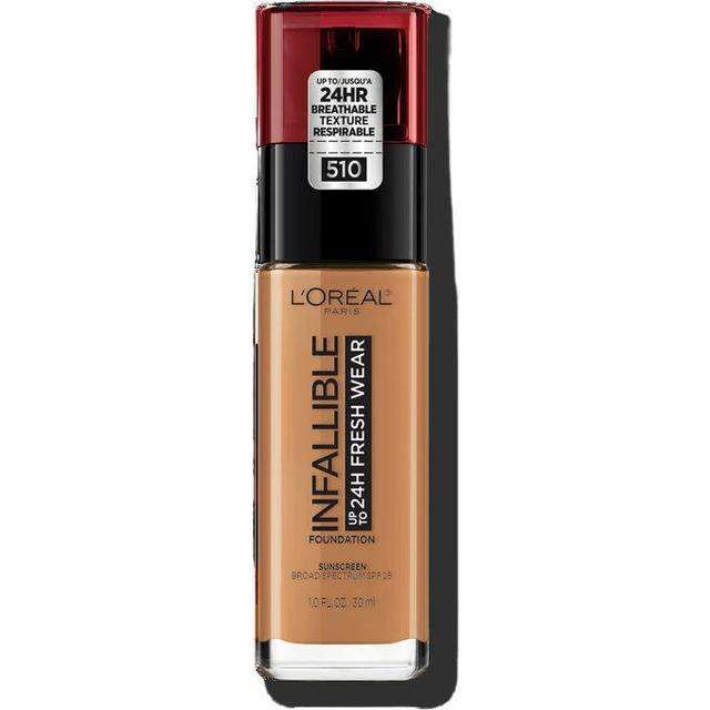 L'Oréal Paris Makeup Infallible up to 24HR Fresh Wear Liquid Longwear Foundation, Lightweight, Breathable, Natural Matte Finish, Medium-Full Coverage, Sweat & Transfer Resistant, Pearl, 1 fl. oz.