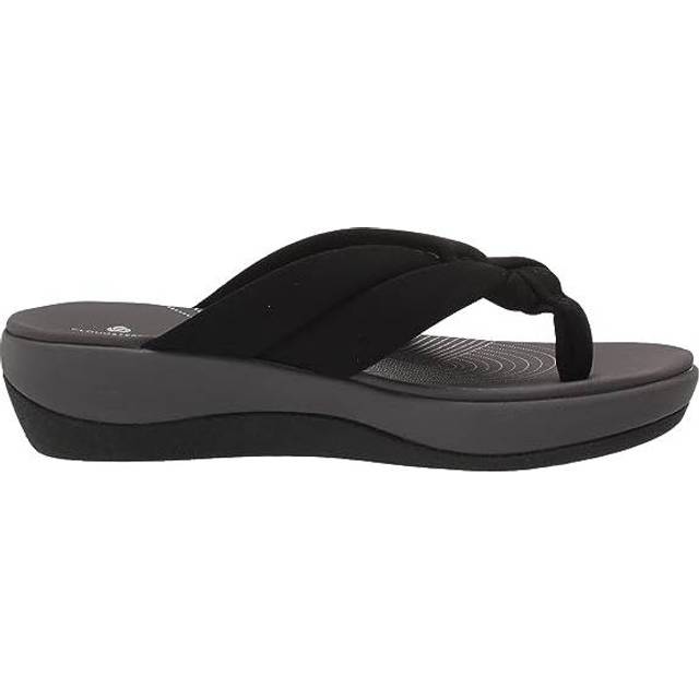 Clarks Women's Arla Kaylie Flip-Flop  Black Textile  9
