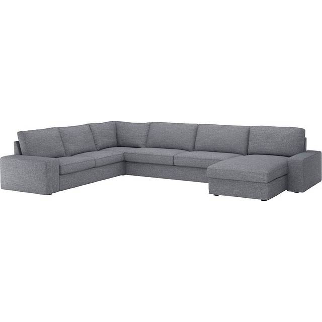 KIVIK hörnsoffa, 6-sits med schäslong, Tibbleby beige/grå