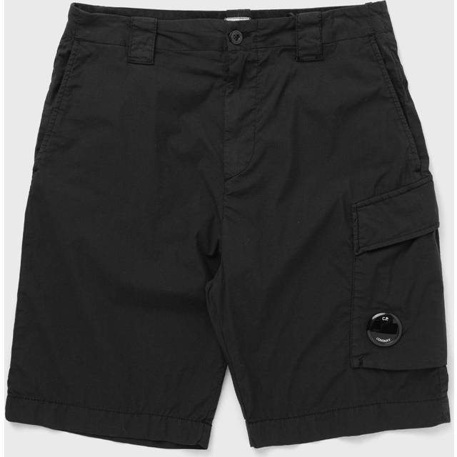 C.P. COMPANY 50 FILI STRETCH BLACK CARGO BERMUDA SHORTS