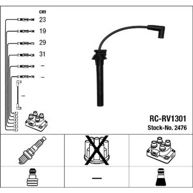 NGK 2476 Ignition Lead Set Number of circuits: 4