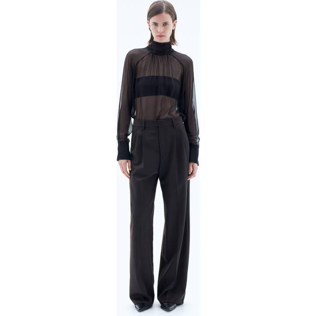 Filippa K Brown Darcey Wool Trousers - 9719 Dark Chocolate - DK 42