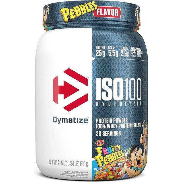Dymatize  ISO100® Hydrolyzed  100% Whey Protein Isolate  Fruity Pebbles  1.34 lbs (610 g)
