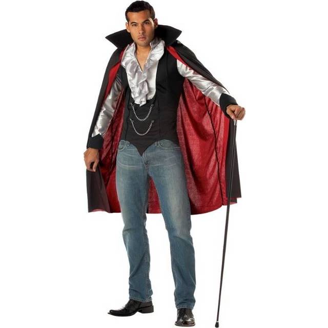 Very Cool Vampire Costume for Men - Black&#47;Red&#47;Gray (M)