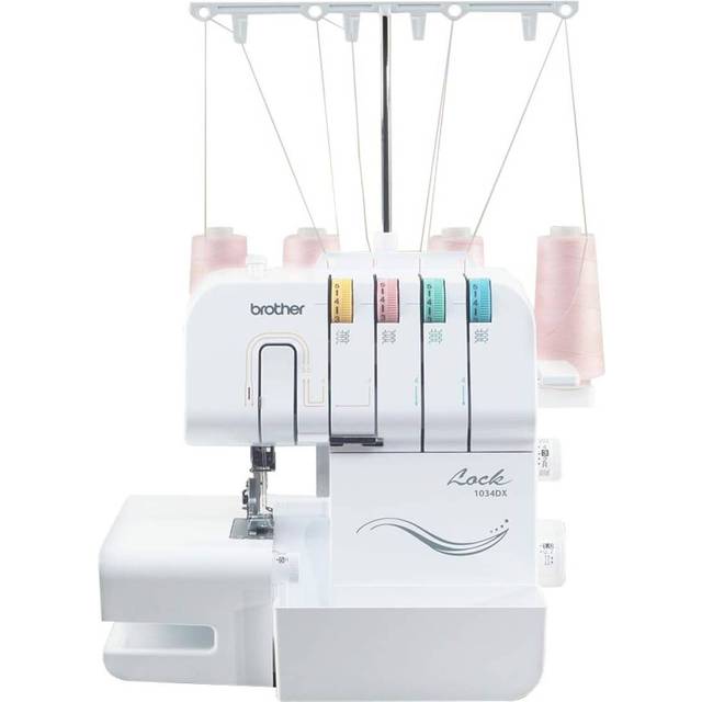 Brother Overlock 1034DX förbättrad version 2018 av metall vit