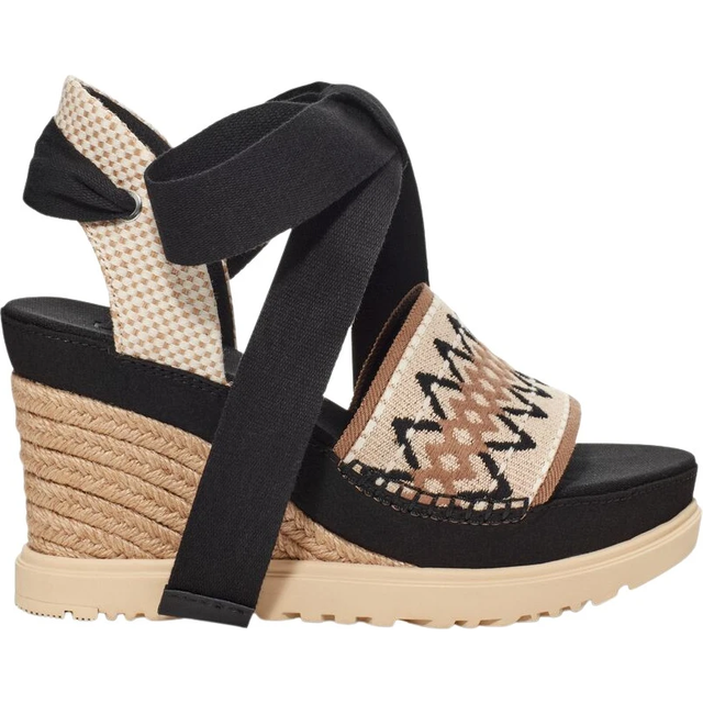 UGG, Wedges, female, Black, 4 UK, Abbot Ankle Rap Wedges