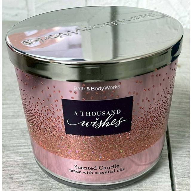 Bath and Body Works A THOUSAND WISHES 3-Wick Candle 14.5 Ounce  Floral